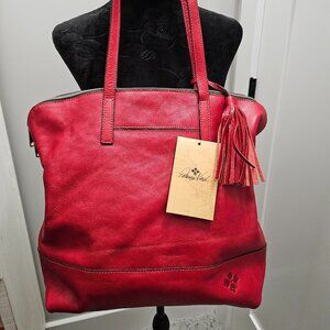 Patricia Nash Red Leather Shoulder Bag